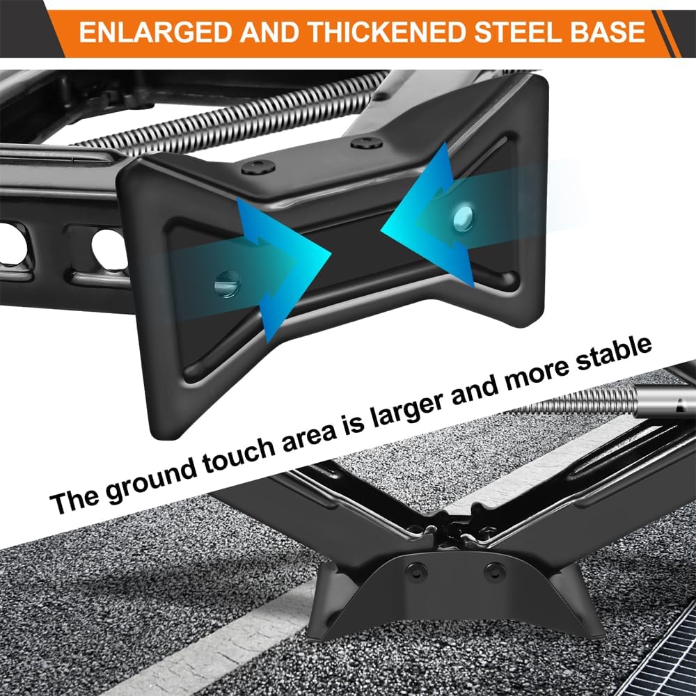 Heavy Duty Scissor Jack Car Lift Jack for Emergency Tyre Change, Vehicle Maintenance & Roadside Repairs