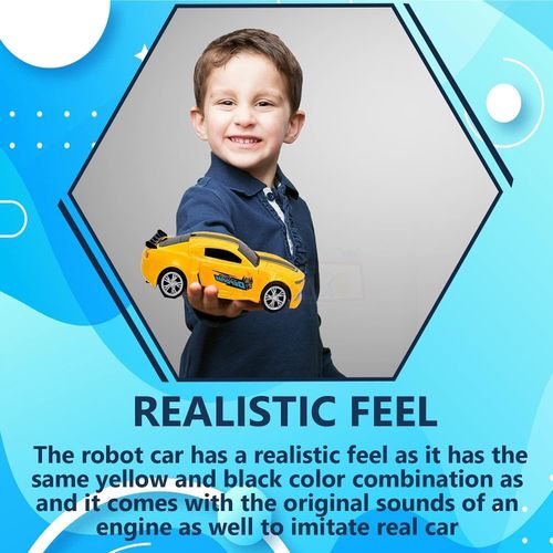 Transforming Robot Car Toy 2 in 1 Convertible Robot Vehicle Action Figure for Kids Boys and Girls