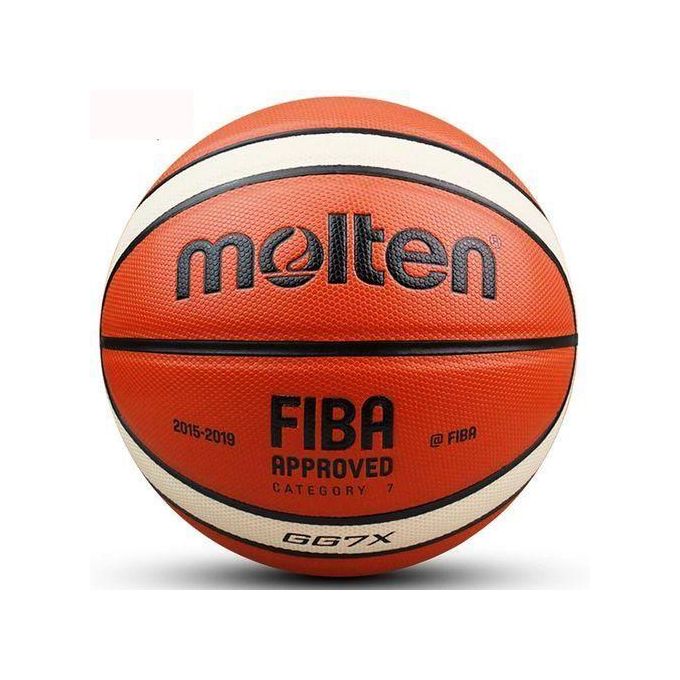 Molten GG7X Size 7 Basketball with Free Hand Pump FIBA Approved Premium Composite Leather Training & Match Ball