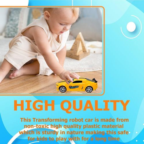 Transforming Robot Car Toy 2 in 1 Convertible Robot Vehicle Action Figure for Kids Boys and Girls