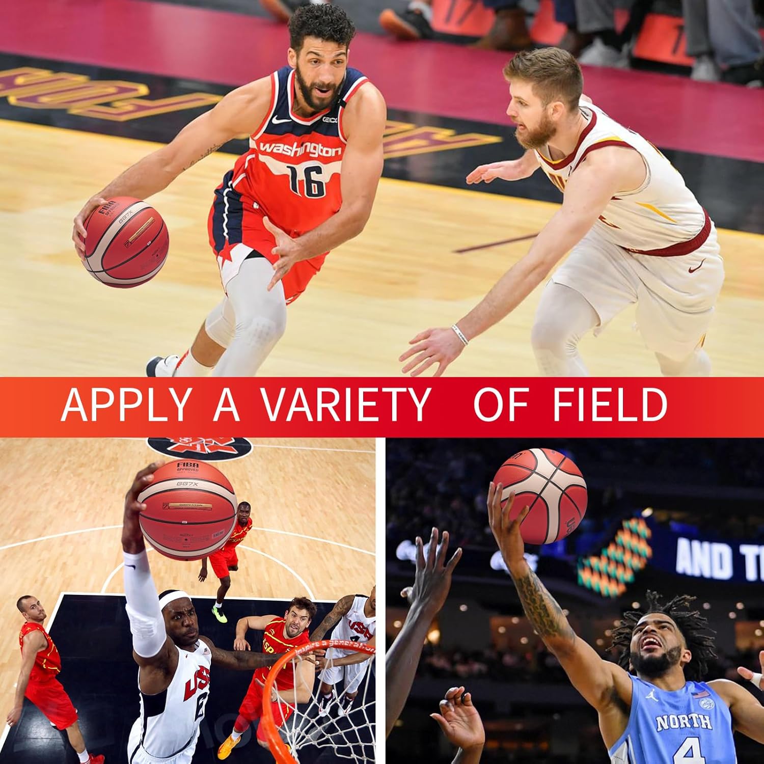 Molten GG7X Size 7 Basketball with Free Hand Pump FIBA Approved Premium Composite Leather Training & Match Ball