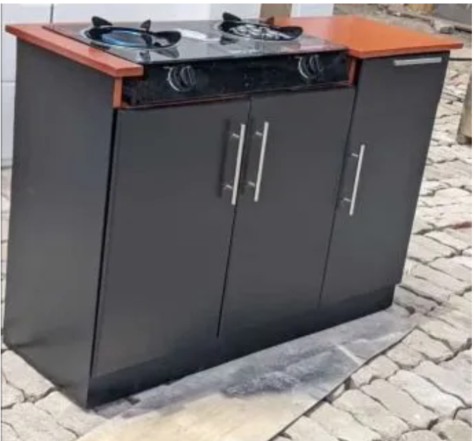 SMART DESIGN Modern strong and classic kitchen table,Wooden strong Kitchen table with racks. suitable for 6KGAND 13KGS cooking Meko as picture