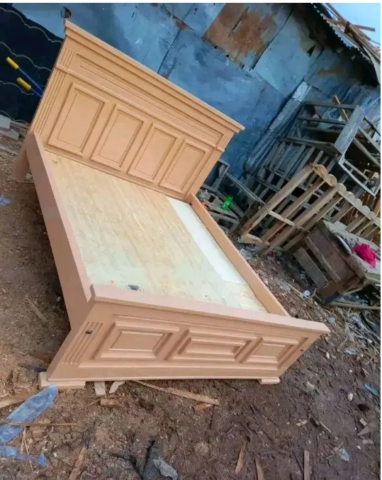 SMART DESIGN Modern  Wooden Panel Bed 5*6