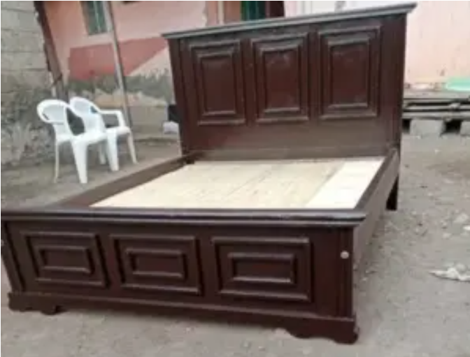SMART DESIGN Modern  Wooden Panel Bed 5*6