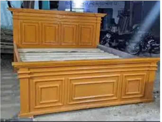 SMART DESIGN Modern  Wooden Panel Bed 5*6