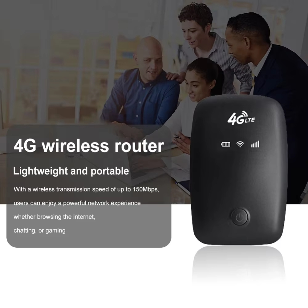 4G LTE Pocket Mobile Hotspot 150Mbps Portable MiFi WiFi Router Modem with SIM Card Slot 10 Devices Access for Home Office Car