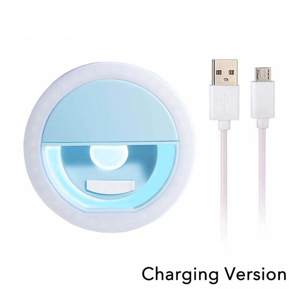 USB Charging LED Selfie Ring Light Portable Fill Light Universal Phone Ring Lamp for Live Streaming Makeup Video Shooting Vlog