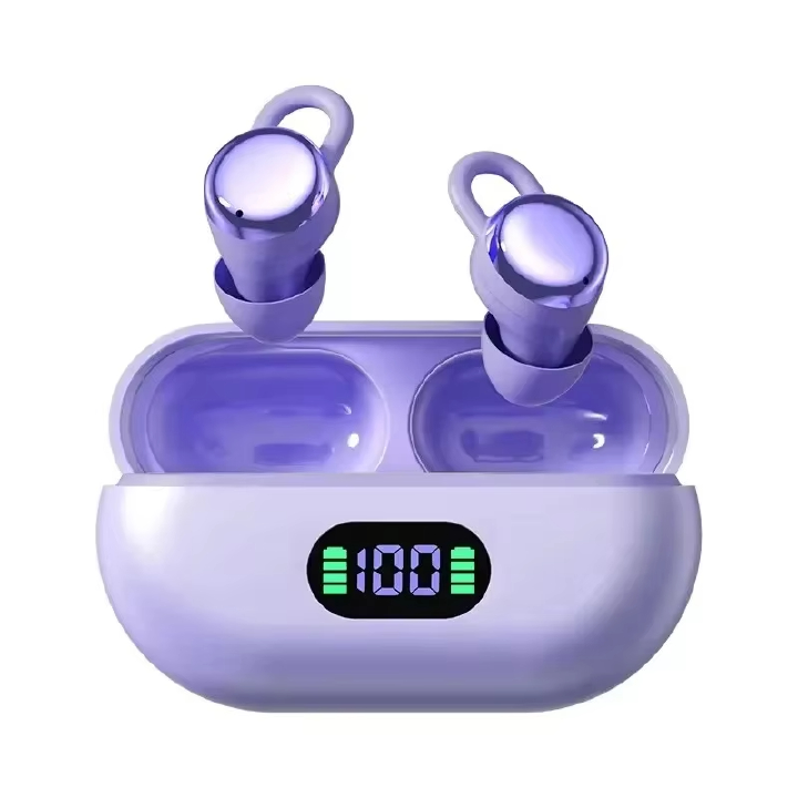 Bluetooth 5.4 Wireless Sleeping Ear Clip Earphones ENC Noise Reduction Ultra-Light Design with Stereo Sound Quality