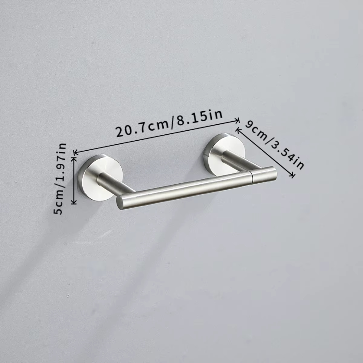 304 Stainless Steel Roll Paper Holder 360 ° Rotatable Toilet Paper Holder Bathroom Storage Wall-Mounted Tissue Holder