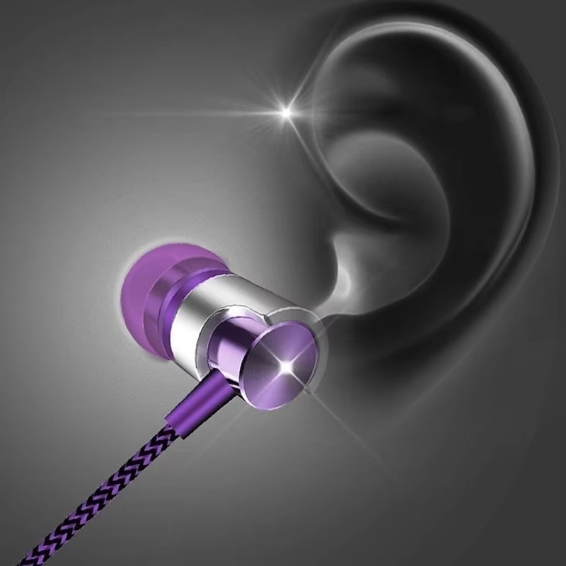 3.5mm Wired Earphones With Mic Metal Bass Earbud Design Handsfree Calls And Music Commuting Music Call Gear Phone Accessories