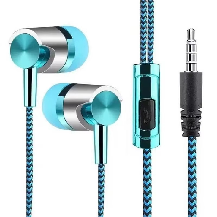 3.5mm Wired Earphones With Mic Metal Bass Earbud Design Handsfree Calls And Music Commuting Music Call Gear Phone Accessories