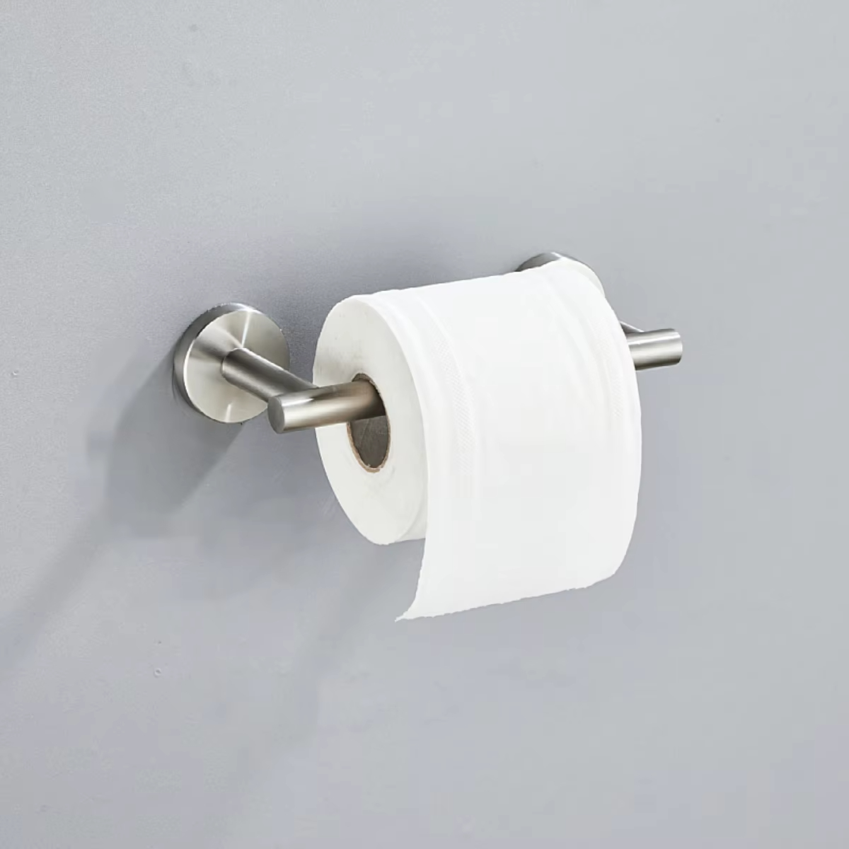 304 Stainless Steel Roll Paper Holder 360 ° Rotatable Toilet Paper Holder Bathroom Storage Wall-Mounted Tissue Holder