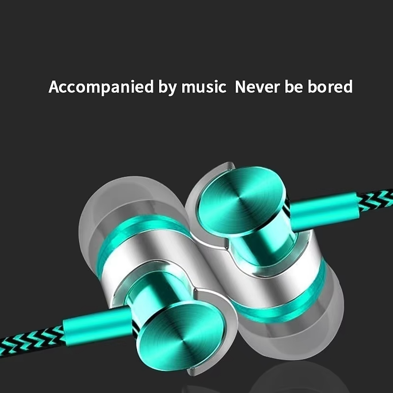 3.5mm Wired Earphones With Mic Metal Bass Earbud Design Handsfree Calls And Music Commuting Music Call Gear Phone Accessories