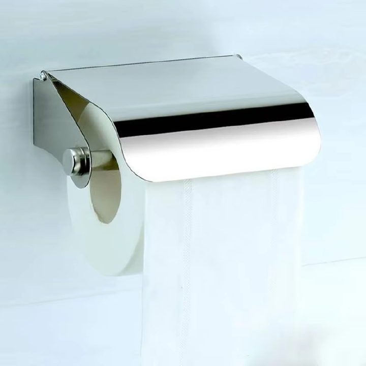 Toilet Paper Roll Holder with Curve Cover Stainless Steel Wall Mounted with Curve Cover Stainless Steel Wall Mounted Bathroom