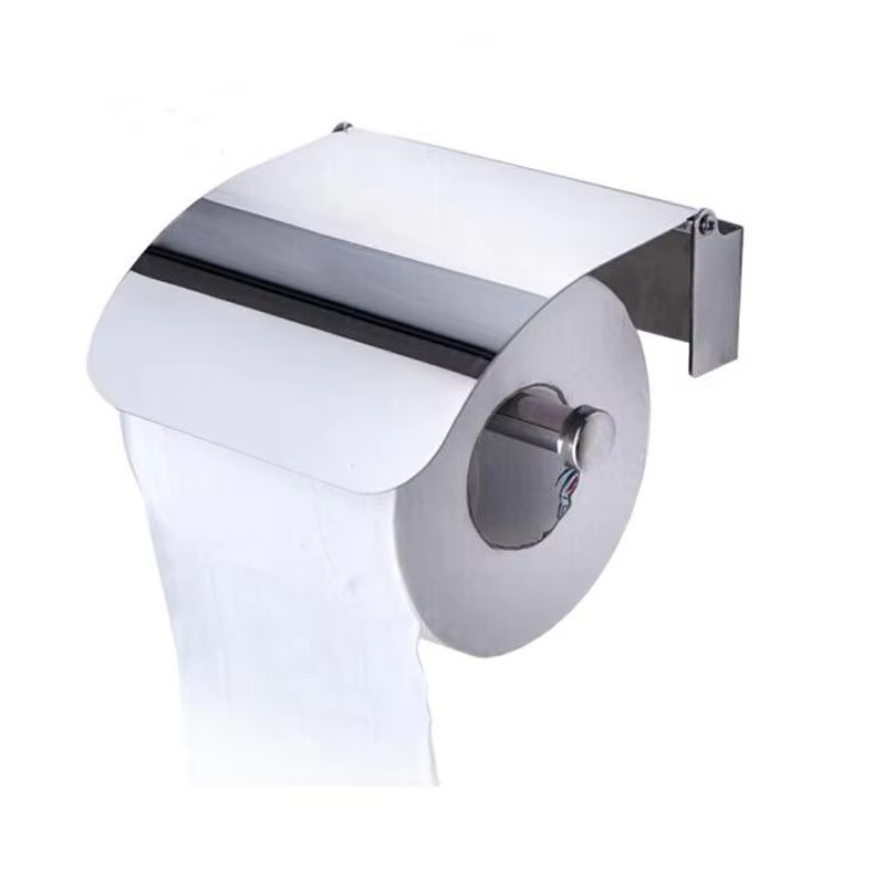 Toilet Paper Roll Holder with Curve Cover Stainless Steel Wall Mounted with Curve Cover Stainless Steel Wall Mounted Bathroom