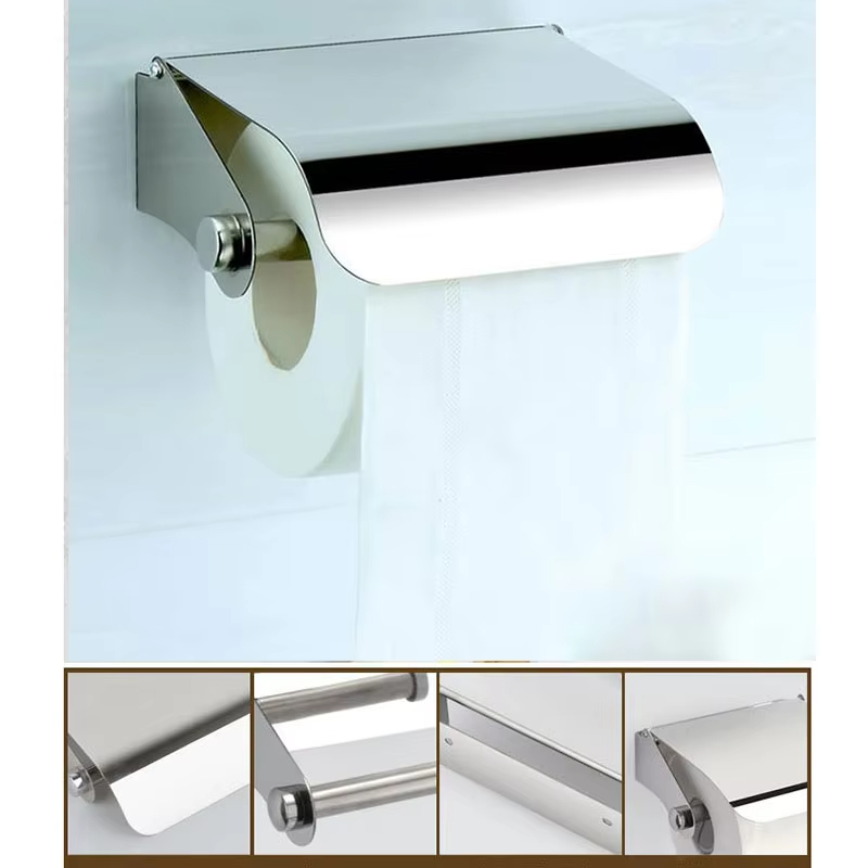 Toilet Paper Roll Holder with Curve Cover Stainless Steel Wall Mounted with Curve Cover Stainless Steel Wall Mounted Bathroom