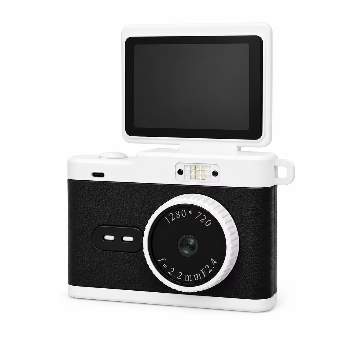 Vintage Mini Digital Camera, Portable Keychain Thumb Camera With Photo And Video, Retro Pocket Camera For Kids And Students