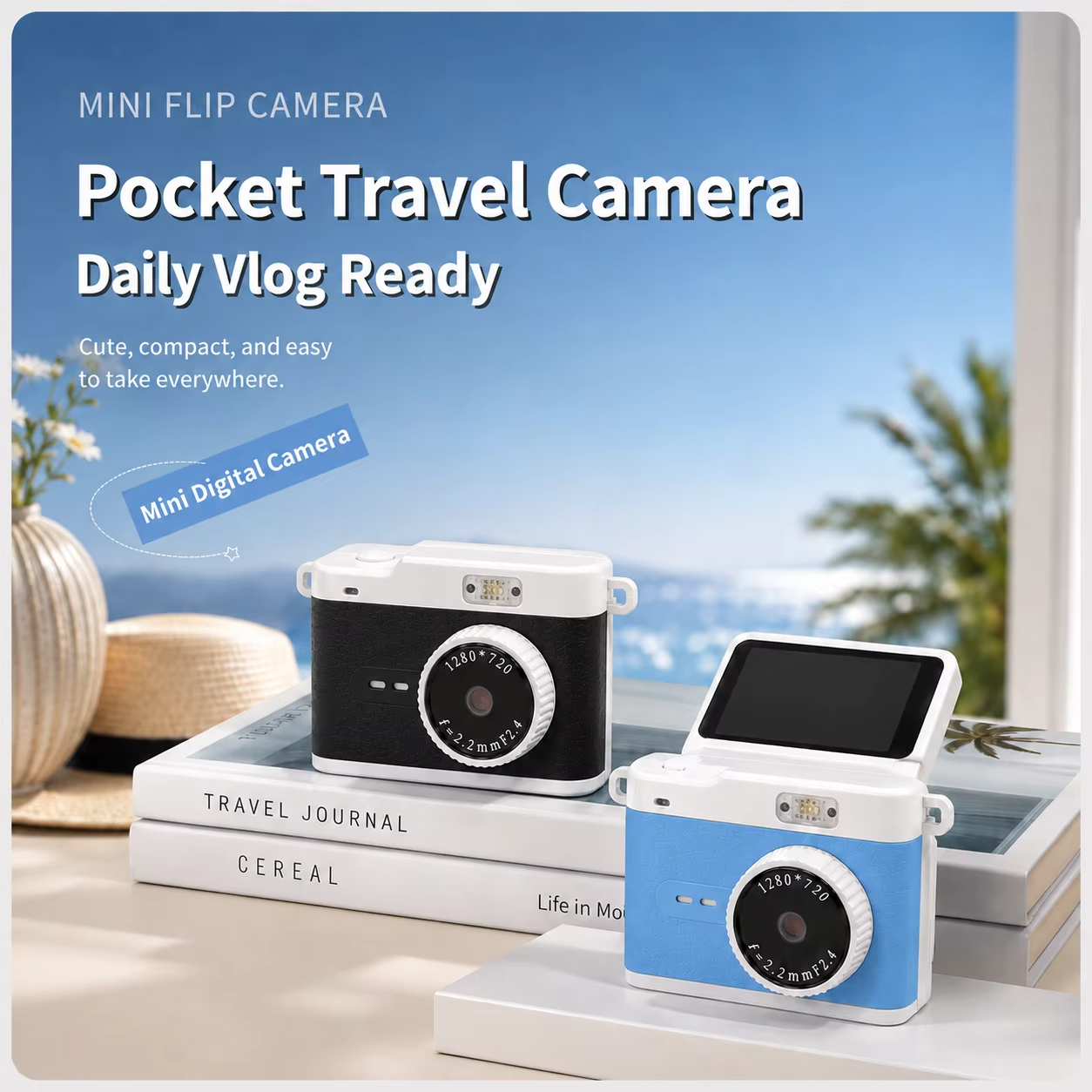 Vintage Mini Digital Camera, Portable Keychain Thumb Camera With Photo And Video, Retro Pocket Camera For Kids And Students