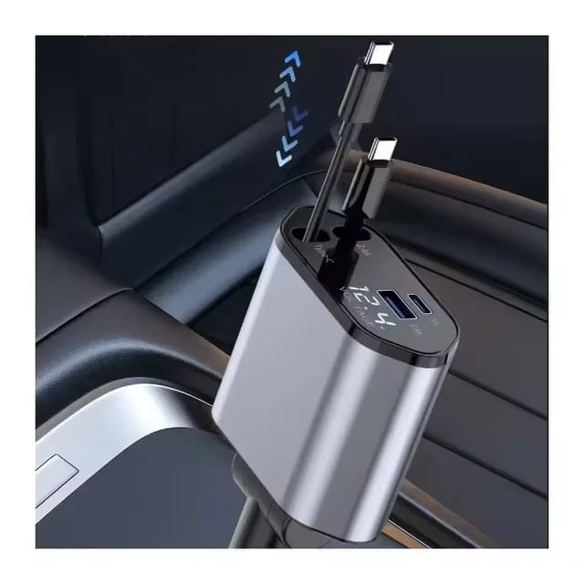 Dual USB Car Charger – 3.1A + 2.4A Fast Charging with Voltage Display