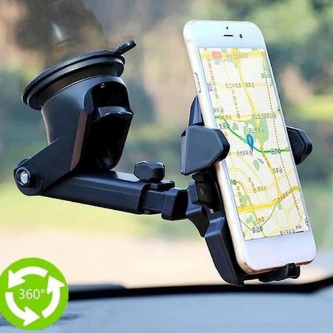 Universal Car Phone Holder – Adjustable Dashboard & Windshield Mount
