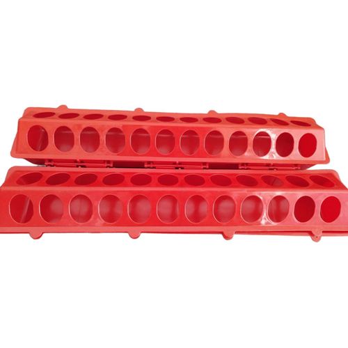 Chicken feeding troughs