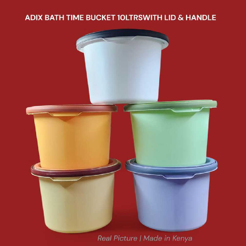 ✨Special Offer✨High Quality🪣 ADIX Bath Time Bucket – 10 Litres with Lid & Handle 🪣.✅ 10 Litre Capacity.Comes with Lid.Strong Carry Handle.🛁 Bathing & water storage.🛁 Bathing & water storage.