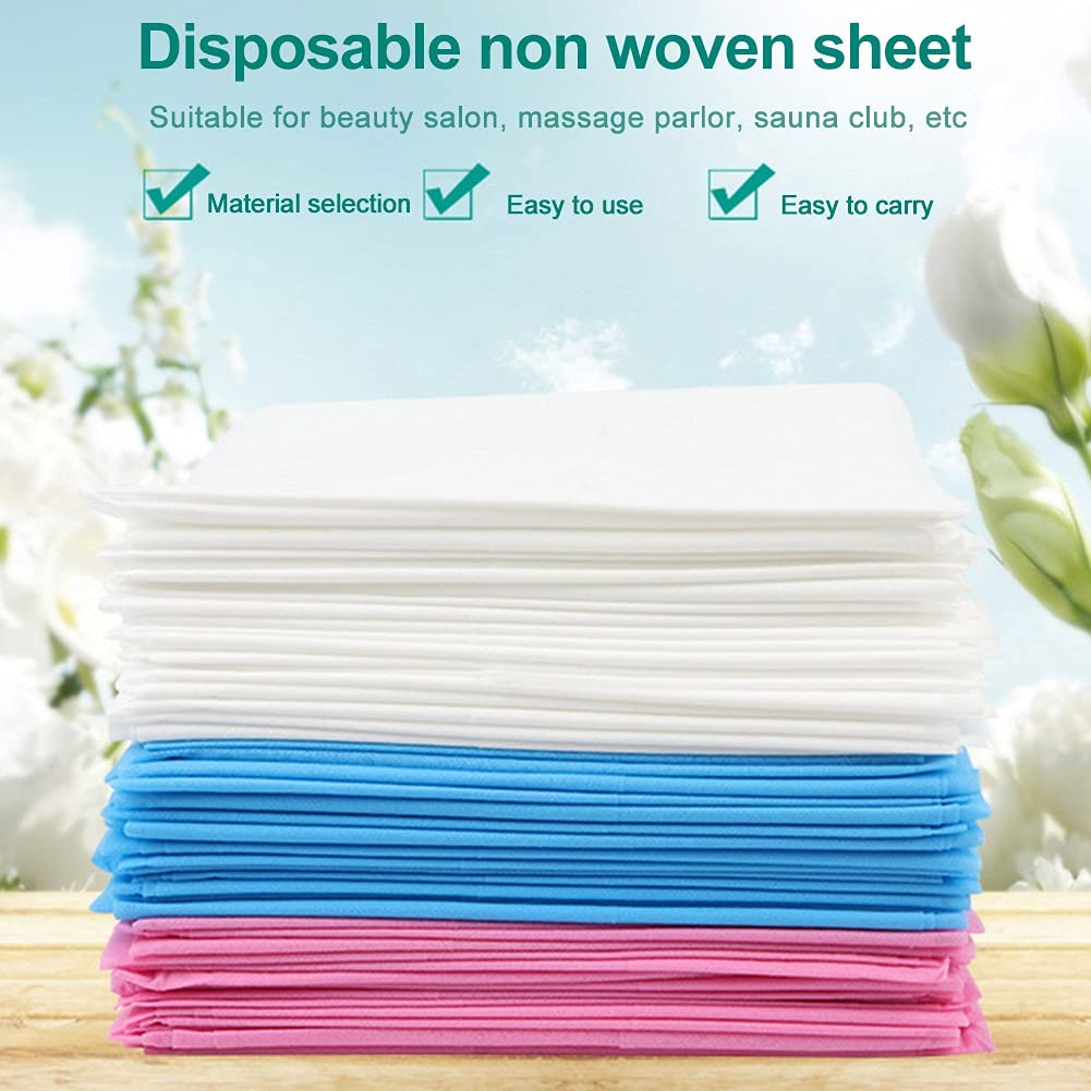 10 Pcs Disposable Bed Sheets,Massage Bed Sheets,Non-woven Disposable Waterproof Cloth Thicken Sterile Sanitary Napkins, Beauty Salon, Massage, Tattoo, pedicure, Hotel, Physiotherapy shop, Elderly care