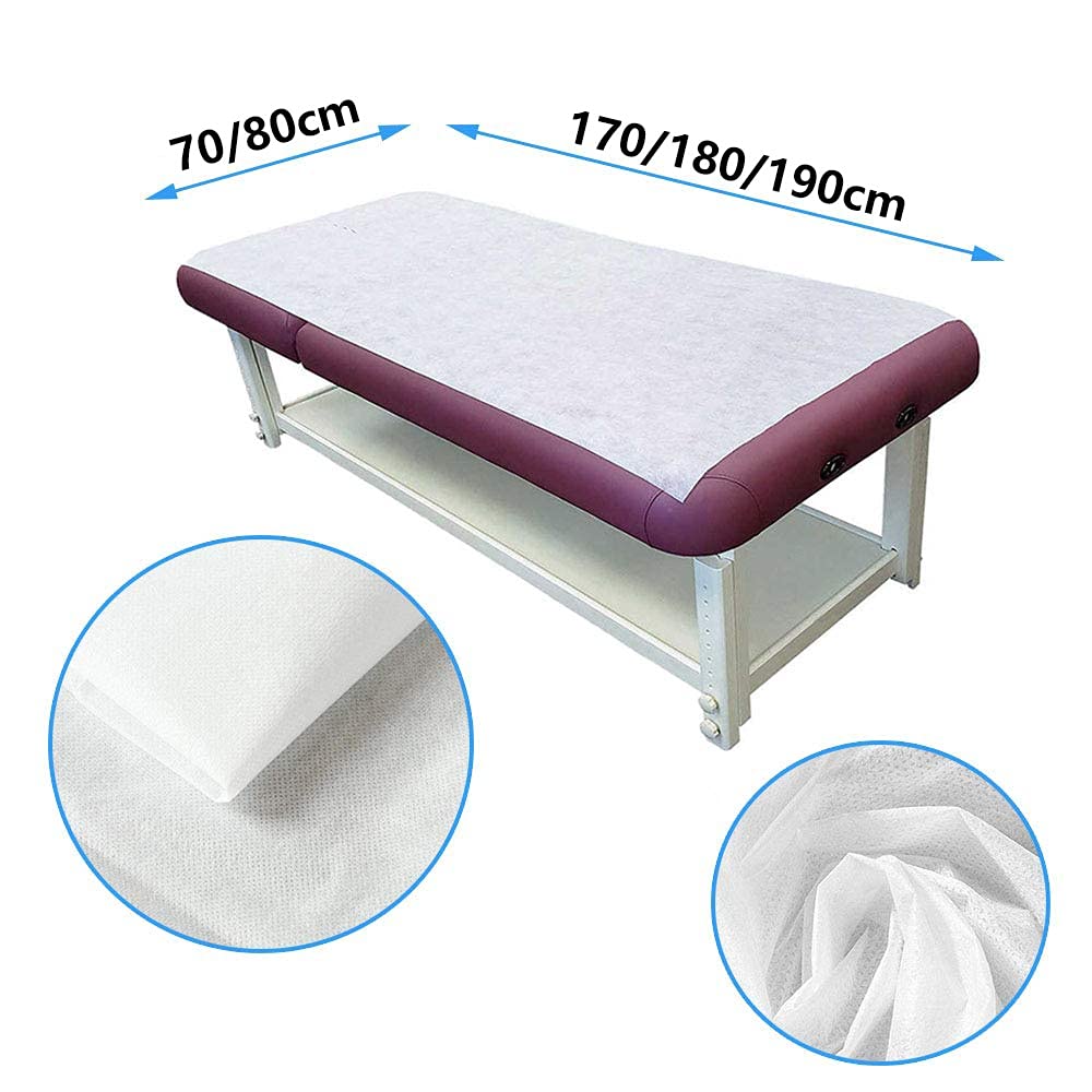 10 Pcs Disposable Bed Sheets,Massage Bed Sheets,Non-woven Disposable Waterproof Cloth Thicken Sterile Sanitary Napkins, Beauty Salon, Massage, Tattoo, pedicure, Hotel, Physiotherapy shop, Elderly care