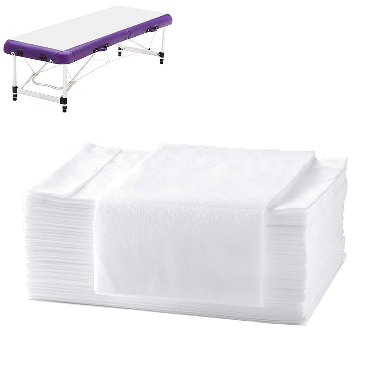 10 Pcs Disposable Bed Sheets,Massage Bed Sheets,Non-woven Disposable Waterproof Cloth Thicken Sterile Sanitary Napkins, Beauty Salon, Massage, Tattoo, pedicure, Hotel, Physiotherapy shop, Elderly care