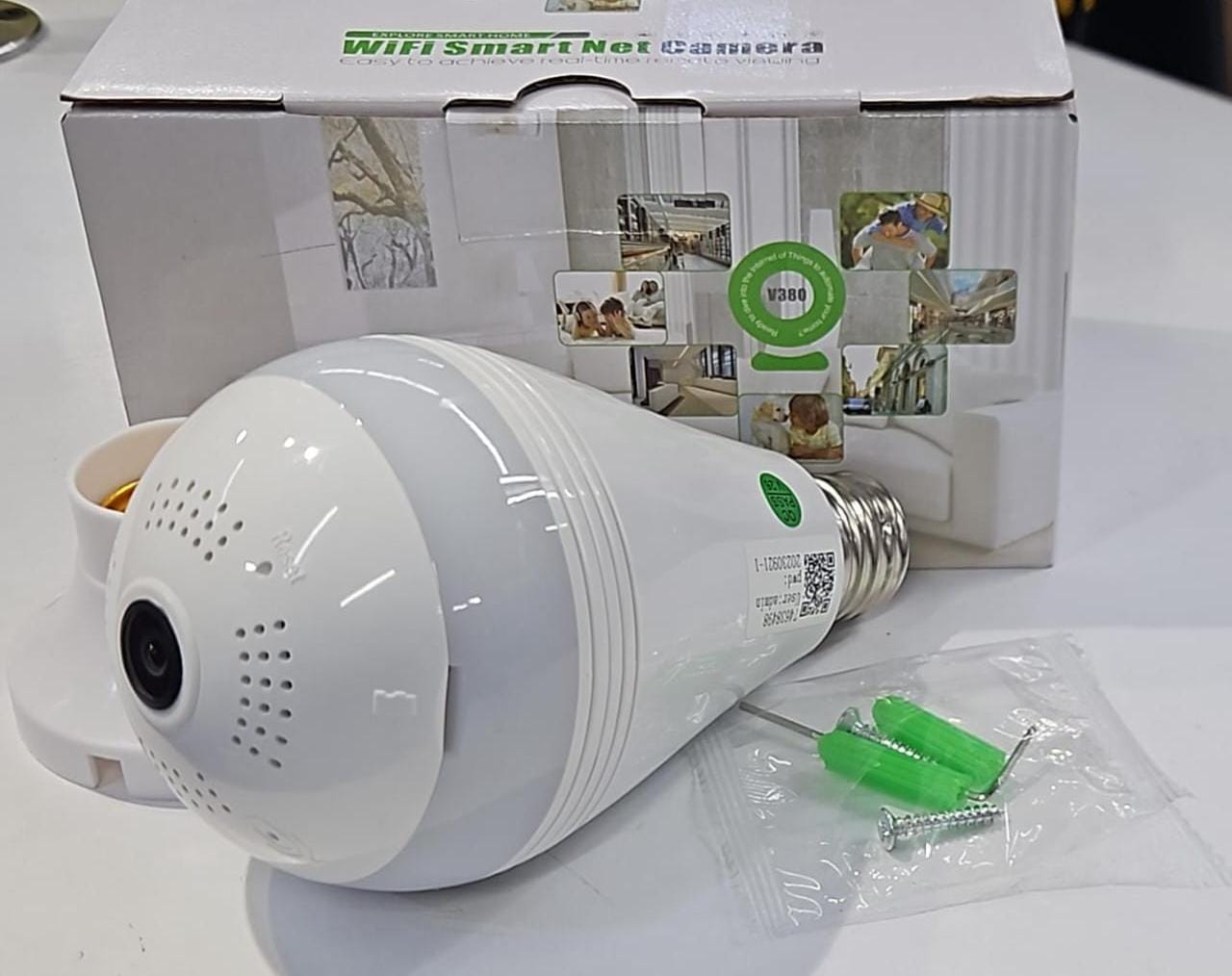 📷 Panoramic Nanny Wireless Camera – Smart Home Security Bulb Camera Keep an eye on your home, office, shop, or loved ones anytime, anywhere with this Panoramic Wireless Security Camera. Designed lik