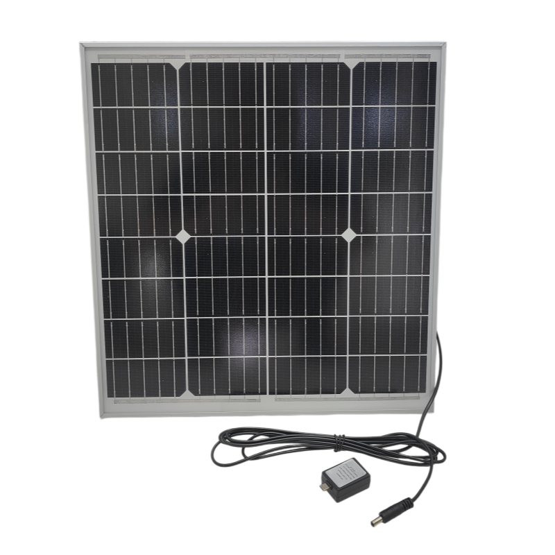 30W Solar Panel for iBox-DC100 Portable Power Station, TOPCon Cell, 5m DC5521 Cable, Multi-Adapter, Simultaneous Charge Station & Phone, Plug & Play