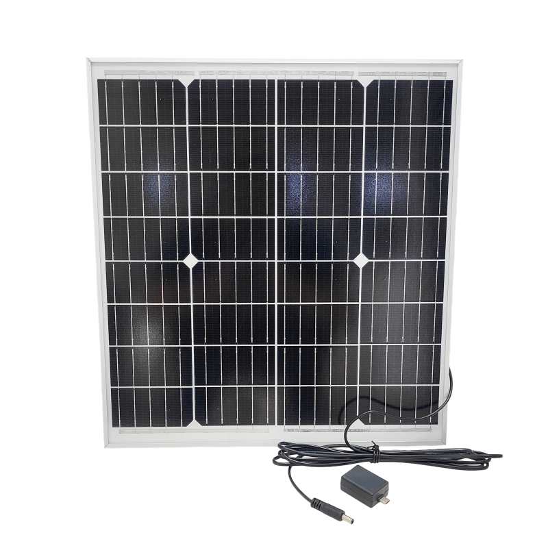 30W Solar Panel for iBox-DC100 Portable Power Station, TOPCon Cell, 5m DC5521 Cable, Multi-Adapter, Simultaneous Charge Station & Phone, Plug & Play