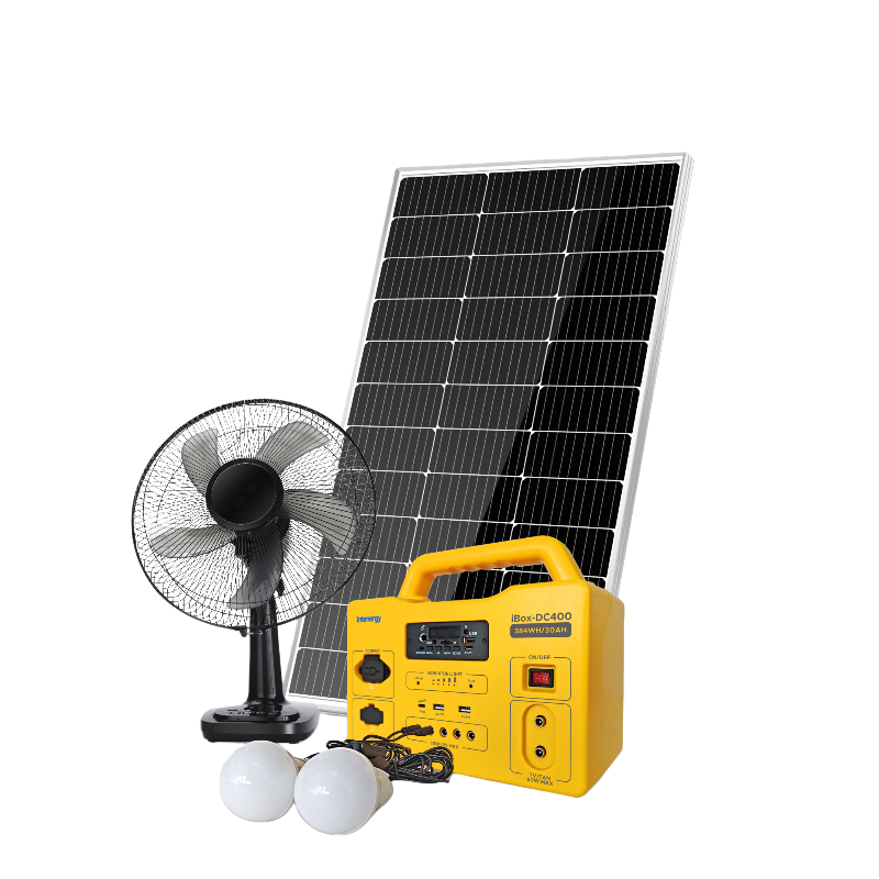 384Wh Portable Power Station, 10 Ports, 5-in-1 Multi Adapter, Built-in Music Player Bluetooth FM, Fast Solar Charge, Off-Grid Camping Emergency Power Generator