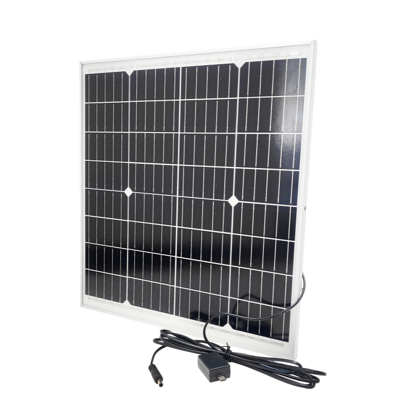 30W Solar Panel for iBox-DC100 Portable Power Station, TOPCon Cell, 5m DC5521 Cable, Multi-Adapter, Simultaneous Charge Station & Phone, Plug & Play