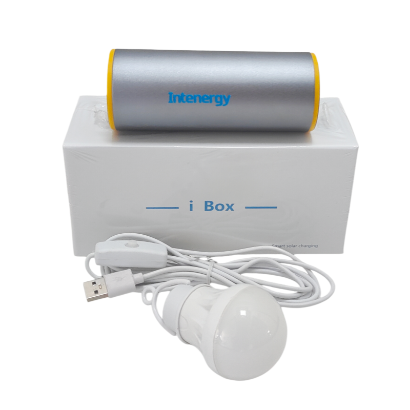 iBox-DC100 32000mAh Portable Power Station, LED Light + 3W Bulb Included, Fast Solar Charging, Mini Off-Grid Power for Camping Emergency