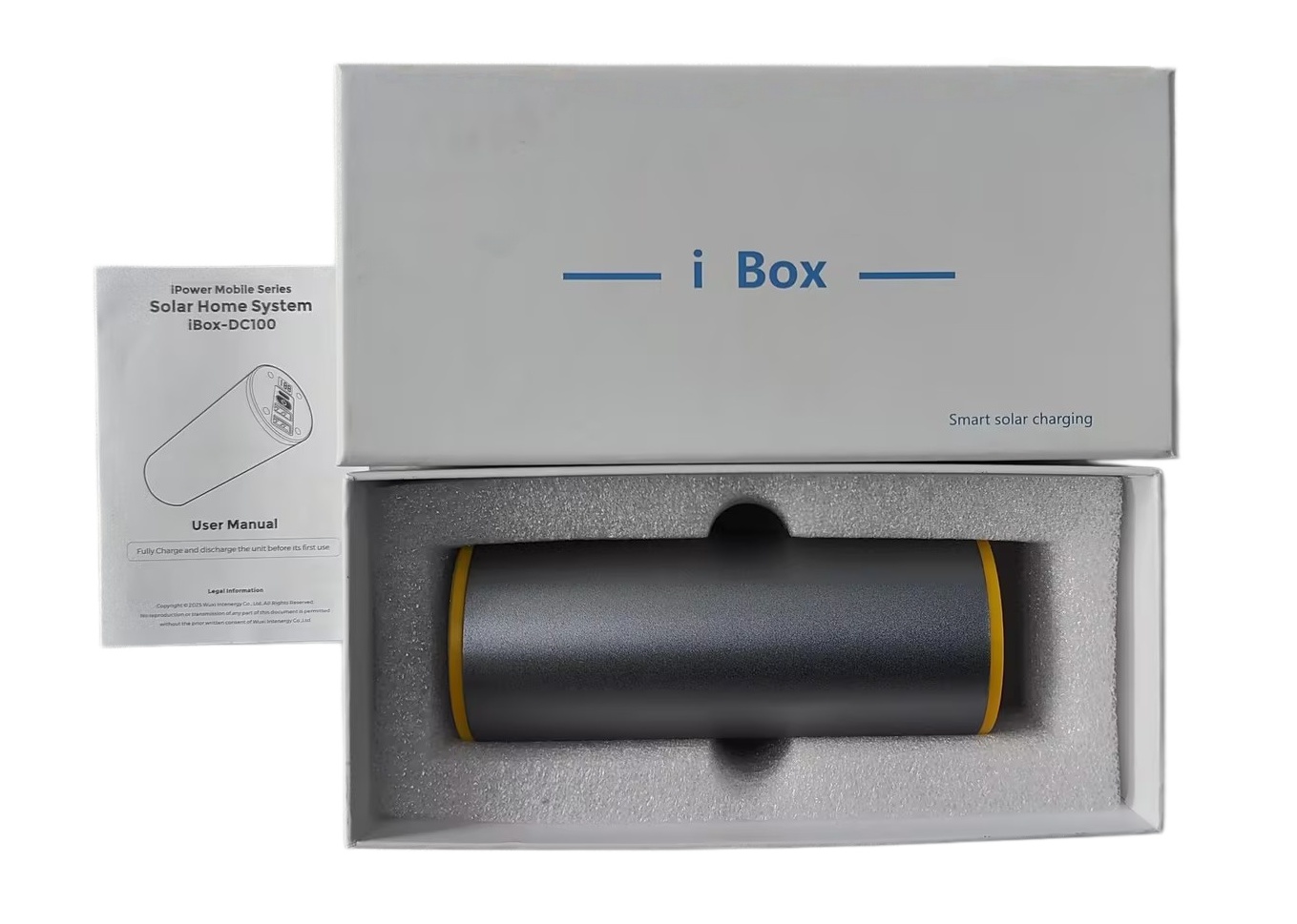 iBox-DC100 32000mAh Portable Power Station, LED Light + 3W Bulb Included, Fast Solar Charging, Mini Off-Grid Power for Camping Emergency
