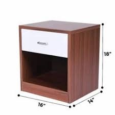 Godrej Interio Grove Brown & White Bedside Table – Modern Wooden Nightstand for Bedroom Storage