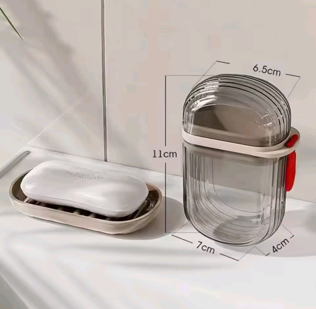 NEW Arrival!! Portable Travel Soap Box and Toothbrush Holder Set, Compact and Durable Design for Keeping Soap and Toothbrushes Organized, Leak-Proof and Convenient for Travel or Home Use