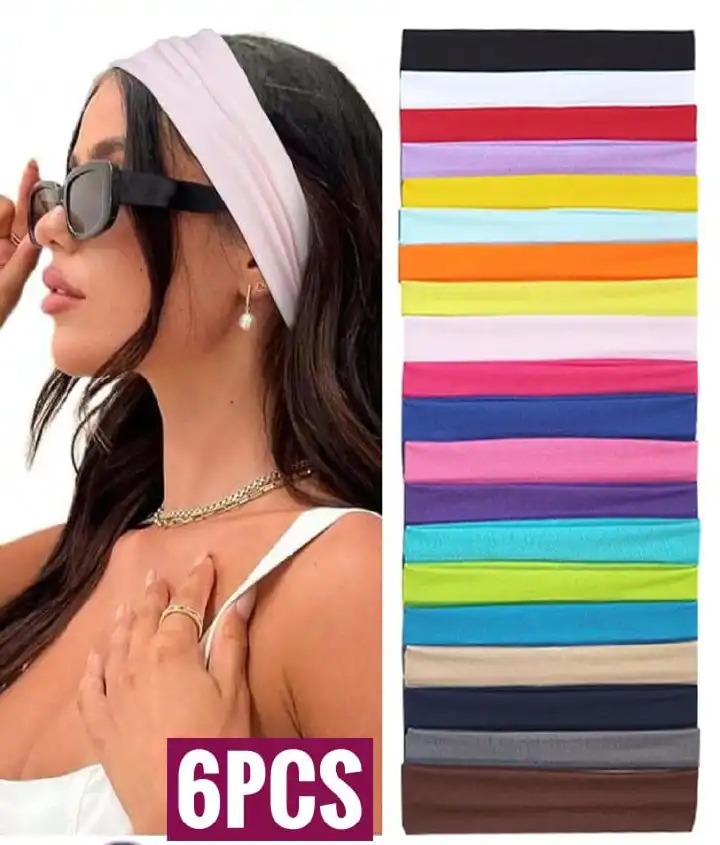 OFFER! 1pc High Quality Cotton Head band for Women , Best For Hair Accessories, Yoga, Running, Work-out and Casual Looks Very Comfortable and Elastic for All Hair Types