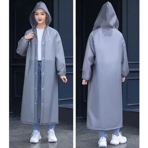 Long EVA Material Plastic Raincoat Waterproof Rain Coat Adults. Free Size Safe & Eco-friendly -Made for heavy rains/El nino rains/predictions.