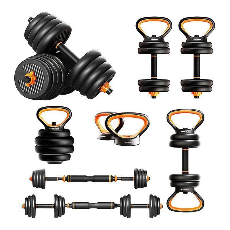 💯PRPROMOTION Price dropped 50/30kgS kettle and Dump bells Multifunctional Weight training/ Adjustable Dumbells set for home/office/gym workout 6 In 1 Dumbbell And Kettle Bell Exercise Set 🔥GYMNASTIC