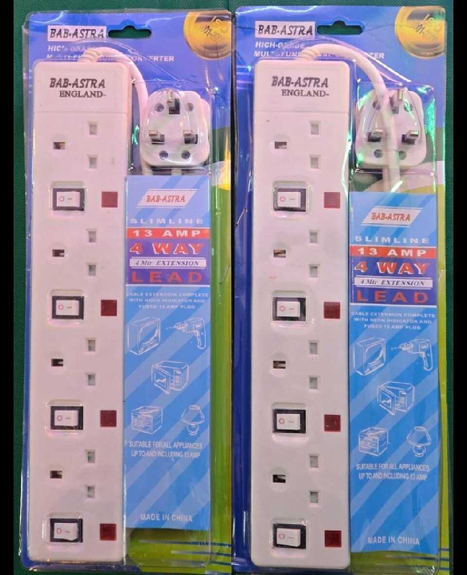 OFFER Astra England Original Astra England 4WAY MULTIPURPOSE EXTENSION CABLE