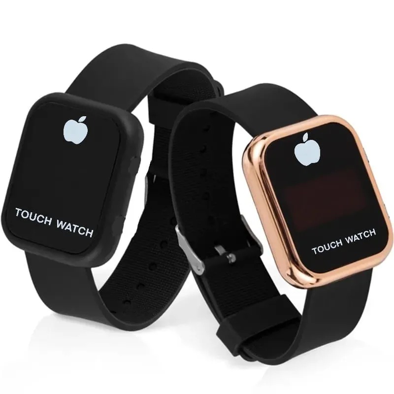 Digital Smart sport watch Women watches digital led electronic wristwatch Bluetooth fitness wristwatch Men kids hours hodinky Red One Size