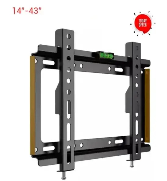 TV Wall Mount TV Stand 14″-43″ Plasma wall bracket Steel Material Fixed Solid Wall mount suitable for 14 inch to 43 inch Tv + Mobi GIFT