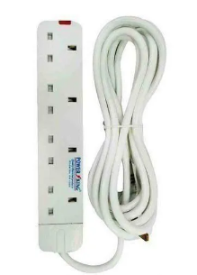 Power King BEST Quality Heavy Duty Electrical Extension 4 Way Power Extension With Cable Socket + FREE GIFT POWER ADAPTOR SOCKET MULTIPLUG