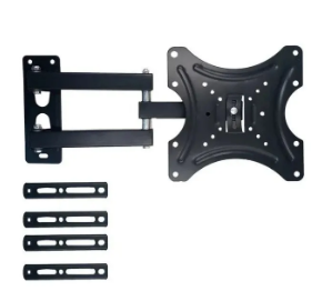 Home Design Heavy Duty Full Motion 360 Degree TV MOUNT - 14 inch -55 inch TILT ROTATING WALL MOUNT BRACKET + EXTRA BONUS TV GUARD SURGE POWER PROTECTOR& 4 Way Power Extension Cable