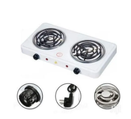 Electric Tabletop Double Hotplate Coil Cooker – Dual Burner.