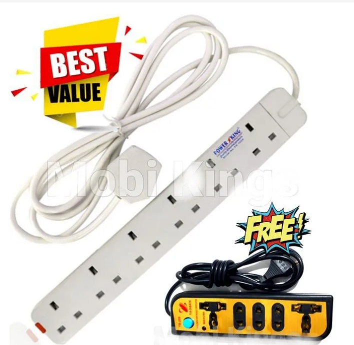 Power King 6 Way Extension Cable + Free 5 Way Extension