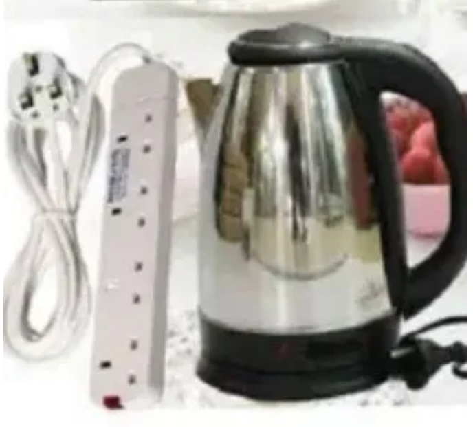 AILYONS 1.8/2/2.2 L Electric Kettle + FREE 4 way Extension Cable -- Water Heater & Boiler Jug- coil less water kettle heating jug silver Ailyons & Power King