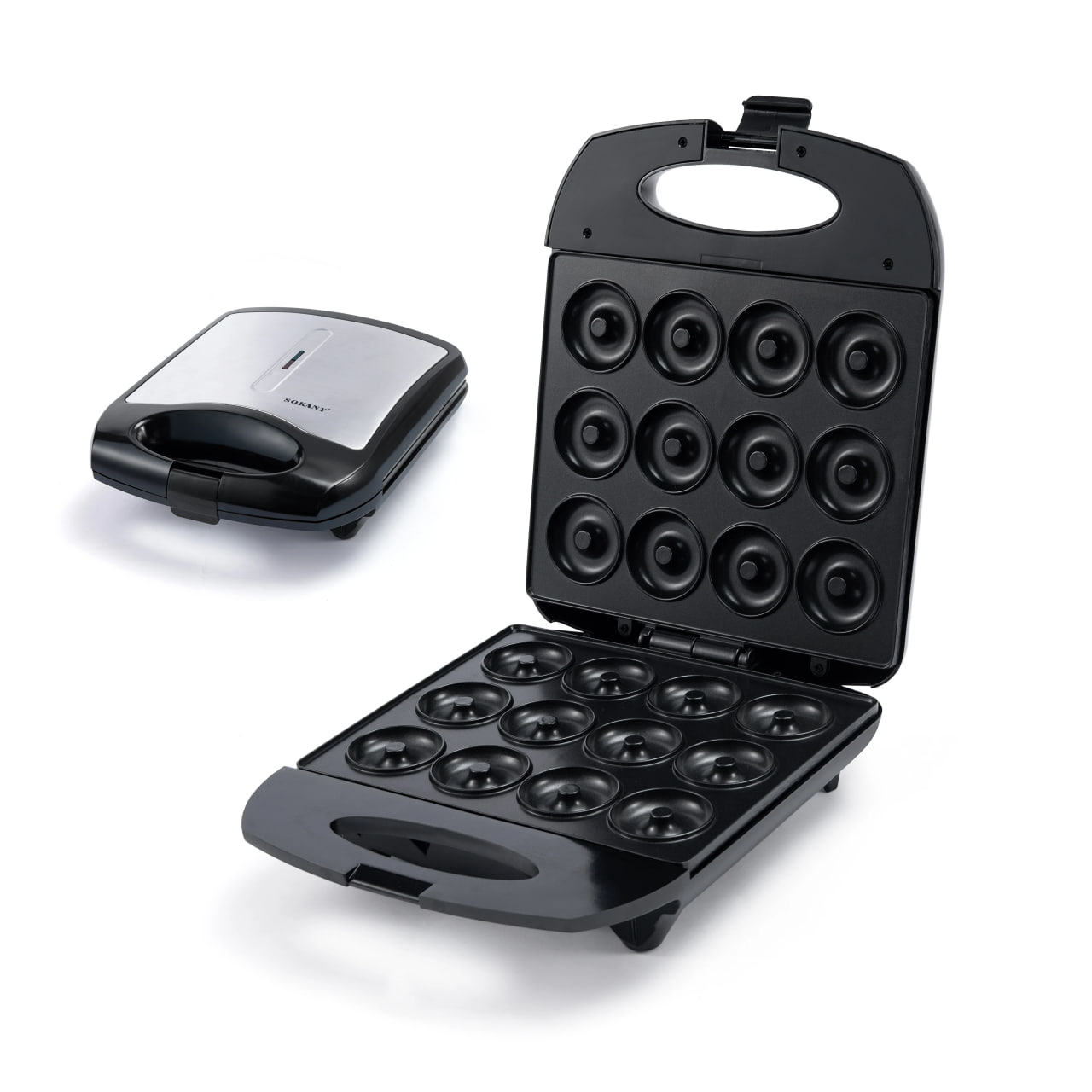 12 Hole Donut / Doughnut Maker with Non-Stick Heating and Overheating Protection